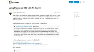 
                            12. Using Discourse SSO with Mediawiki - tips & tricks - Discourse Meta