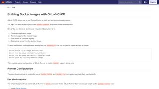 
                            13. Using docker build · Docker · Ci · Help · GitLab