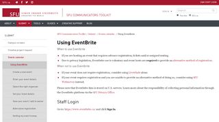 
                            8. Using EventBrite - SFU Communicators Toolkit - Simon Fraser University