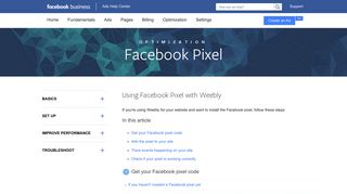 
                            10. Using Facebook Pixel with Weebly | Facebook Ads Help Center