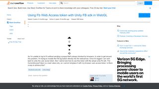 
                            5. Using Fb Web Access token with Unity FB sdk in WebGL - Stack Overflow