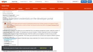
                            11. Using federated credentials on the developer portal | Apigee Docs
