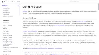 
                            12. Using Firebase - Expo Documentation