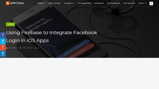 
                            11. Using Firebase to Integrate Facebook Login in iOS Apps | AppCoda