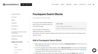 
                            12. Using Foursquare Swarm Blocks – Squarespace Help