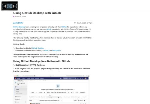 
                            10. Using GitHub Desktop with GitLab - Documentation - Reclaim ...