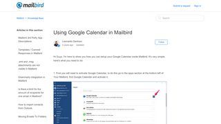 
                            4. Using Google Calendar in Mailbird – Mailbird