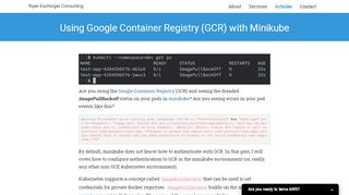 
                            11. Using Google Container Registry (GCR) with Minikube · Ryan ...