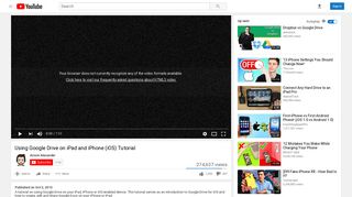 
                            10. Using Google Drive on iPad and iPhone (iOS) Tutorial - YouTube