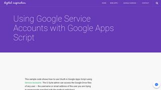 
                            4. Using Google Service Accounts with Google Apps Script - CTRLQ.org