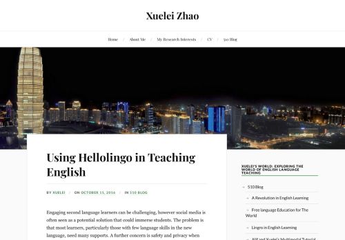 
                            13. Using Hellolingo in Teaching English – Xuelei Zhao - eProfiles