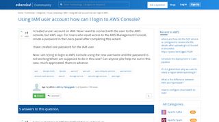 
                            6. Using IAM user account how can I login to AWS Console? | edureka ...