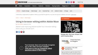 
                            7. Using in-browser editing within Adobe Muse | Creative Bloq