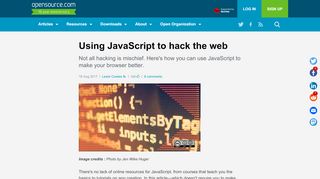 
                            6. Using JavaScript to hack the web | Opensource.com