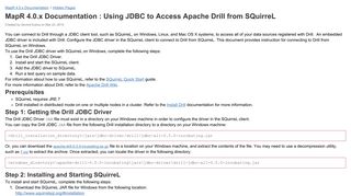 
                            6. Using JDBC to Access Apache Drill from SQuirreL - MapR