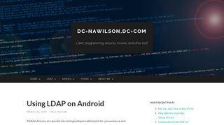 
                            6. Using LDAP on Android | dc=nawilson,dc=com