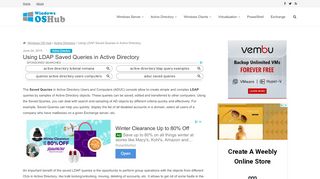 
                            13. Using LDAP Saved Queries in Active Directory | Windows OS Hub