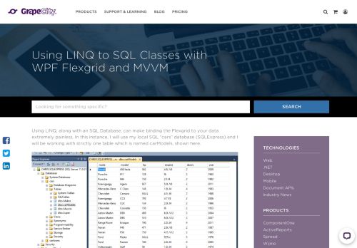 
                            7. Using LINQ to SQL Classes with WPF Flexgrid and MVVM - GrapeCity