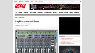 
                            4. Using Mixer Automation In Reason | - Sound On Sound