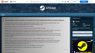 
                            8. Using multiple steam accounts on the same PC? some simple batch ...