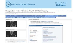 
                            10. Using My NCBI My Bibliography - Managing Grant-Funded ...