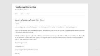 
                            6. Using my Raspberry Pi as a Citrix Client | raspberrypi4dummies