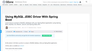 
                            8. Using MySQL JDBC Driver With Spring Boot - DZone Database