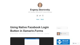 
                            6. Using Native Facebook Login Button in Xamarin.Forms – Evgeny ...