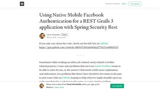 
                            12. Using Native Mobile Facebook Authentication for a REST Grails 3 ...