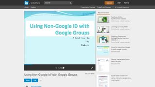 
                            8. Using Non Google Id With Google Groups - SlideShare