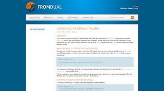 
                            6. Using NULL as default values | FromDual