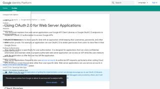 
                            3. Using OAuth 2.0 for Web Server Applications | Google Identity Platform ...
