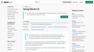 
                            9. Using OAuth 2.0 | Slack