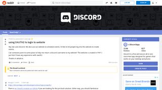 
                            7. using OAUTH2 to login to website : discordapp - Reddit