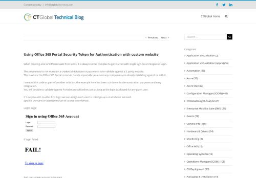 
                            13. Using Office 365 Portal Security Token for Authentication ...