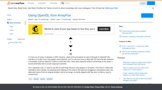 
                            12. Using OpenGL from ArrayFire - Stack Overflow