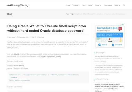 
                            8. Using Oracle Wallet to Execute Shell script/cron without hard coded ...
