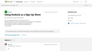 
                            1. Using Outlook as a Sign Up Sheet - Microsoft Community