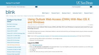 
                            6. Using Outlook Web Access (OWA) With Mac OS X and Windows - Blink