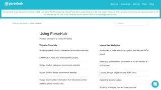 
                            5. Using ParseHub – ParseHub Help Center