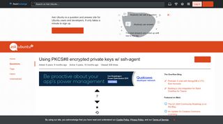 
                            8. Using PKCS#8 encrypted private keys w/ ssh-agent - Ask Ubuntu