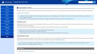 
                            9. Using PlayStation™Music | PlayStation®4 User's Guide
