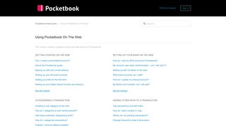 
                            4. Using Pocketbook On The Web – Pocketbook Help Centre