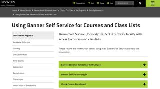 
                            5. Using PRESTO for Courses and Class Lists | Oberlin College and ...