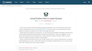 
                            8. Using Problem-Attic to create Quizzes | Canvas LMS Community