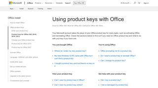 
                            4. Using product keys with Office - Office Support
