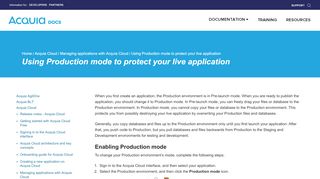 
                            13. Using Production mode to protect your live application — Acquia Help ...