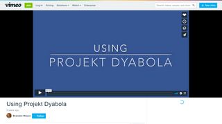 
                            11. Using Projekt Dyabola on Vimeo