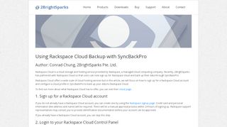 
                            12. Using Rackspace Cloud with SyncBackPro - 2BrightSparks