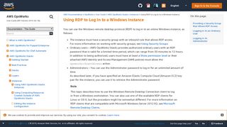 
                            3. Using RDP to Log In to a Windows Instance - AWS OpsWorks